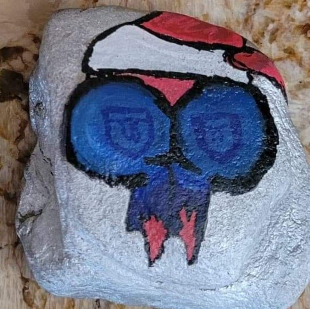 Dumby Thick Mr. Krabs Painted Rock